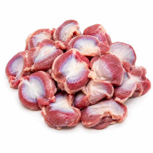 Chicken Gizzards on white background