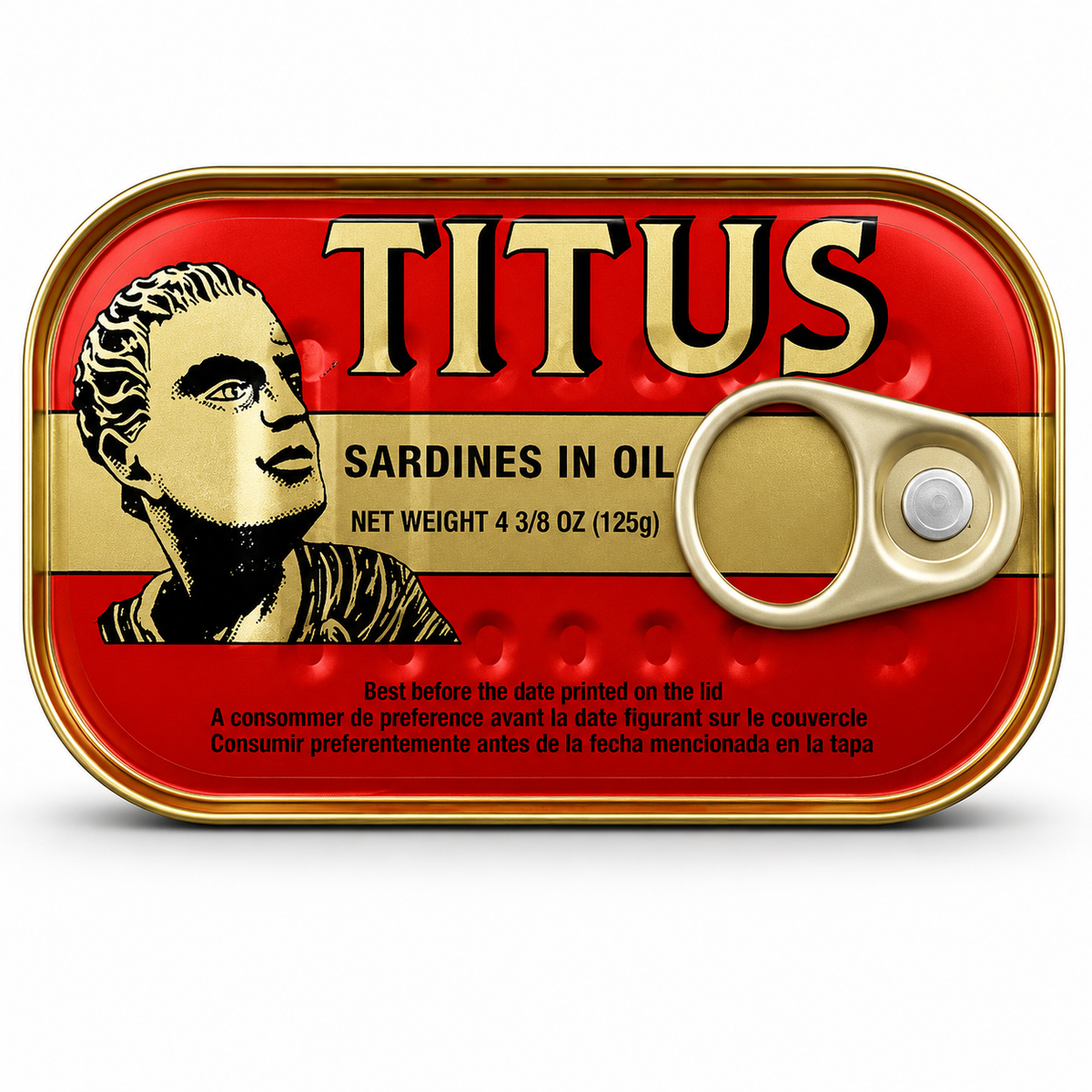 Titus Sardines in Soya Oil Made in Nigeria
