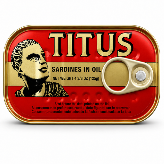 Titus Sardines in Soya Oil Made in Nigeria